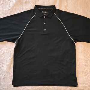 FootJoy FJ Performance Golf Polo Men's XL Black Split Hem